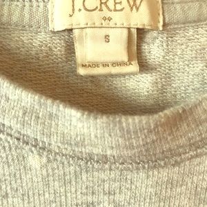 Jcrew heather grey/polka dotted sweatshirt